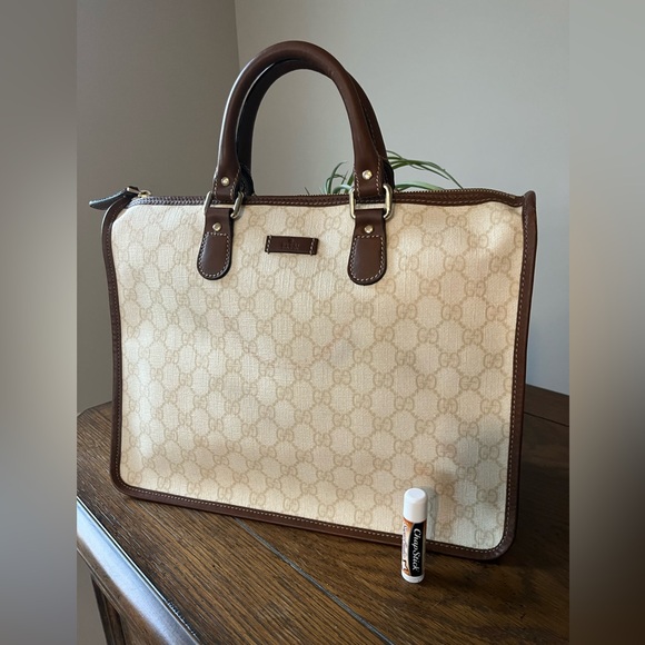GUCCI Supreme GG Joy Tote cream brown medium - Picture 1 of 14
